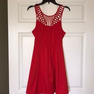 Red cocktail dress